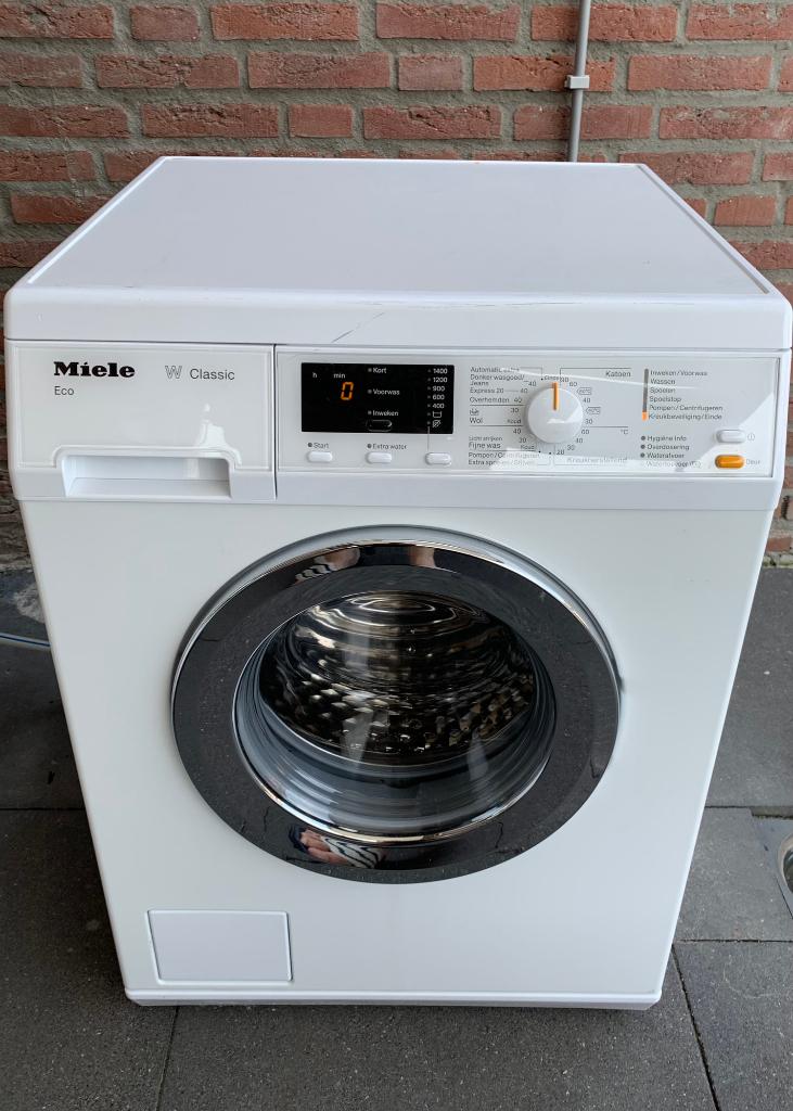Miele wasmachine 1400 toeren WDA111 W Classic Eco, Ophalen, Gebruikt, Wolwasprogramma, Voorlader