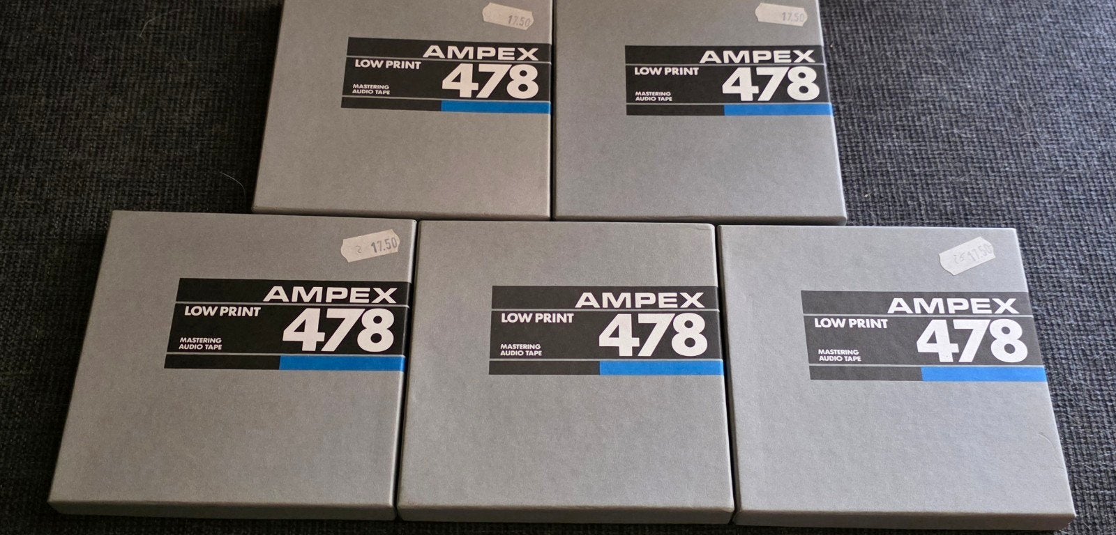 Ampex 478 Low Print Mastering Audio Tape (5 stuks), Ophalen of Verzenden, Onderdeel