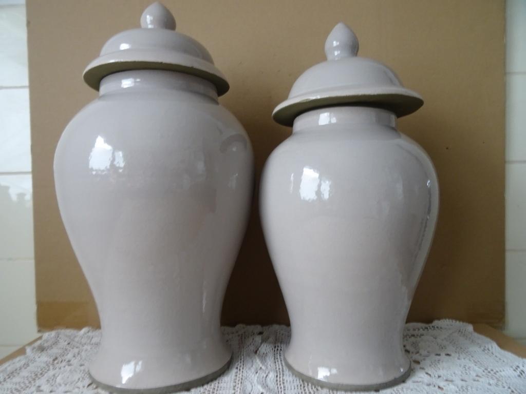 Aardewerk design vazen gemberpotten 49cm en 45cm Puylaert, Ophalen of Verzenden