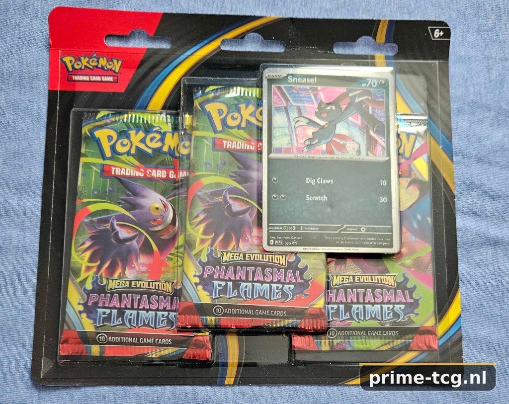 Pokémon Phantasmal Flames – Sneasel 3-Pack Blister, Ophalen, Nieuw, Boosterbox, Foil