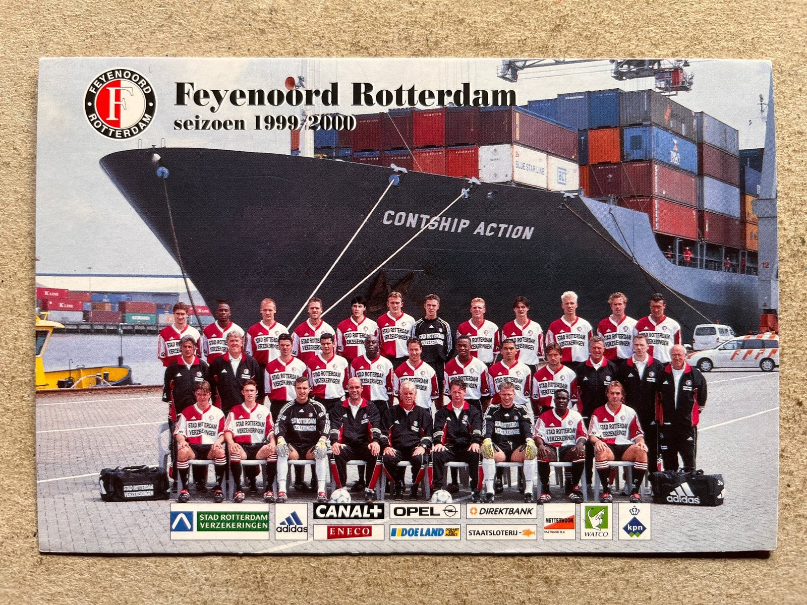 Feyenoord elftalkaart, Verzamelen, Sportartikelen en Voetbal, Ophalen of Verzenden, Zo goed als nieuw, Feyenoord