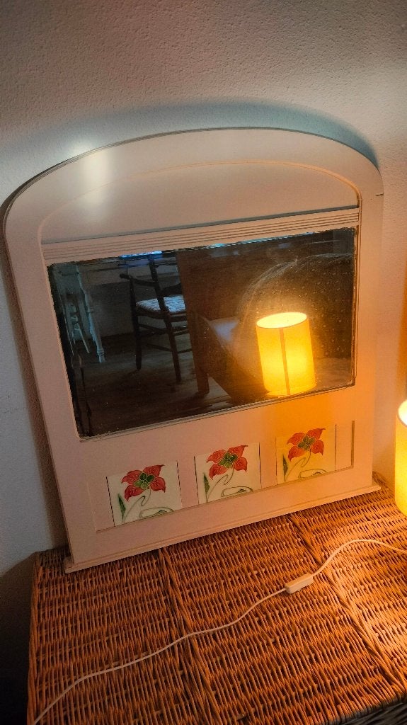 Mooie oude Facet geslepen spiegel, Ophalen