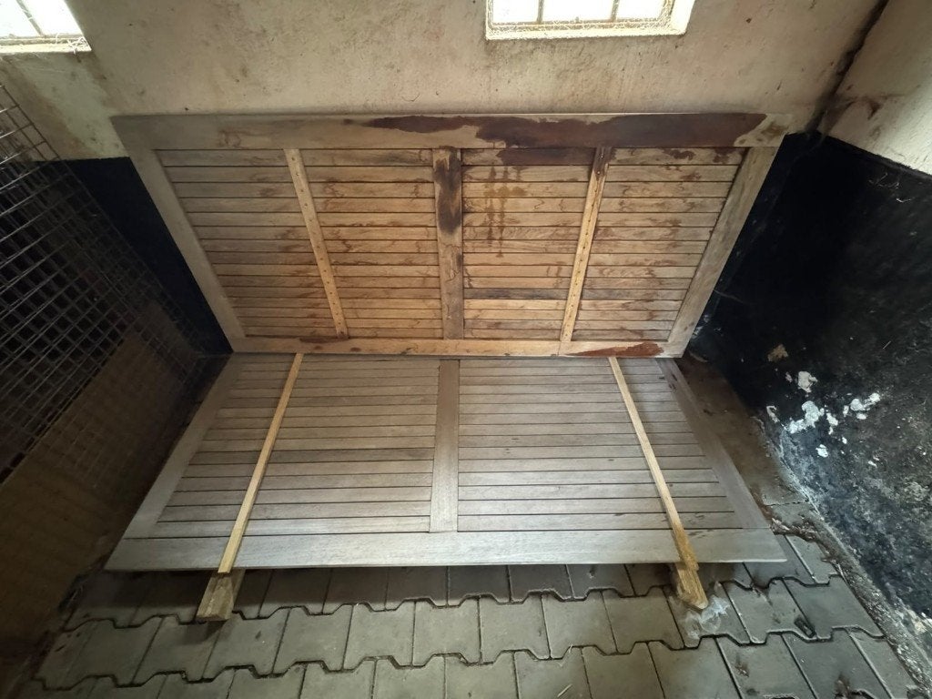 Teak tafelbladen 2.20m x 1m 2.5cm dik, Ophalen, Nieuw, 180 tot 250 cm, Overige typen