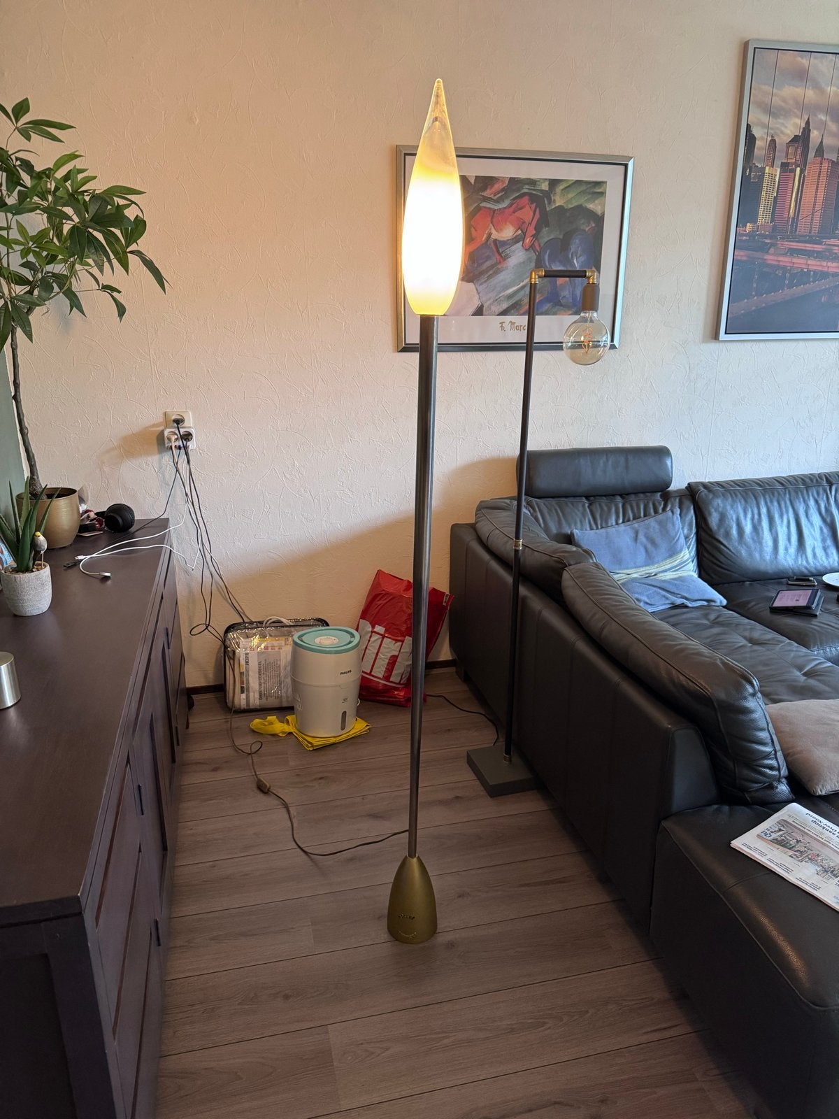 Nollet Vloerlamp - Vintage Design unieke oplage !!!!, Ophalen, Gebruikt, Overige fittingen, Glas