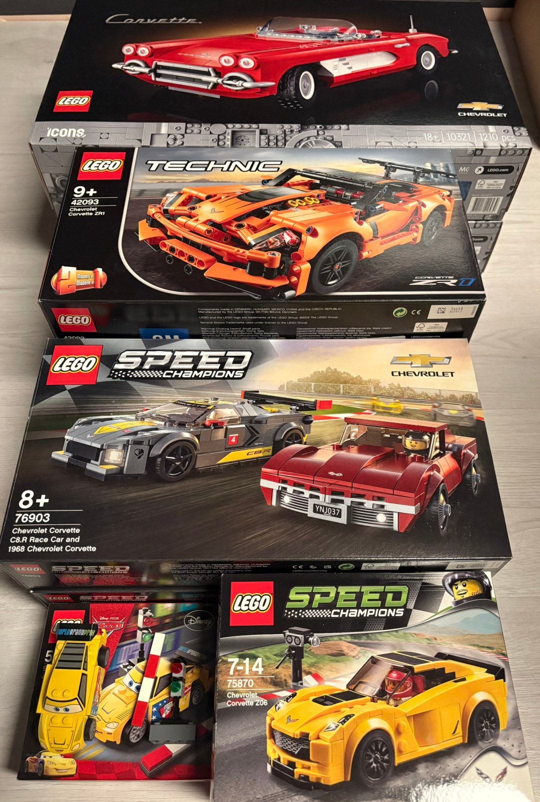 Lego Corvette verzameling - 10 setjes, 5x sealed, Verzenden, Nieuw, Lego