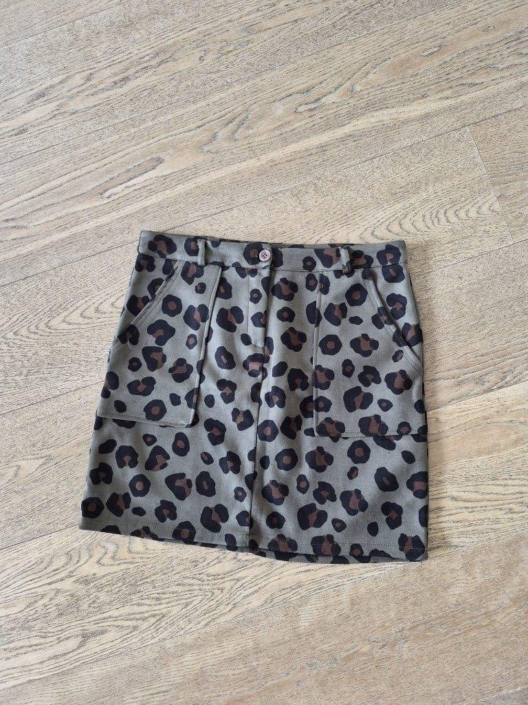 Rok Sensi Wear maat XL dames - khaki / leopard, Maat 46/48 (XL) of groter, Ophalen of Verzenden, Boven de knie, Groen