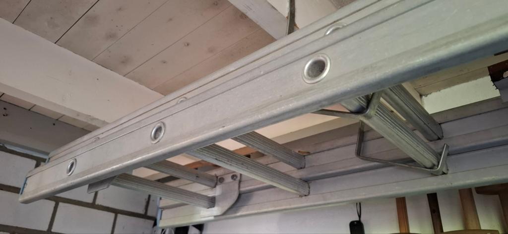 Aluminium schuifladder 8 meter, Ophalen, Gebruikt, 4 meter of meer