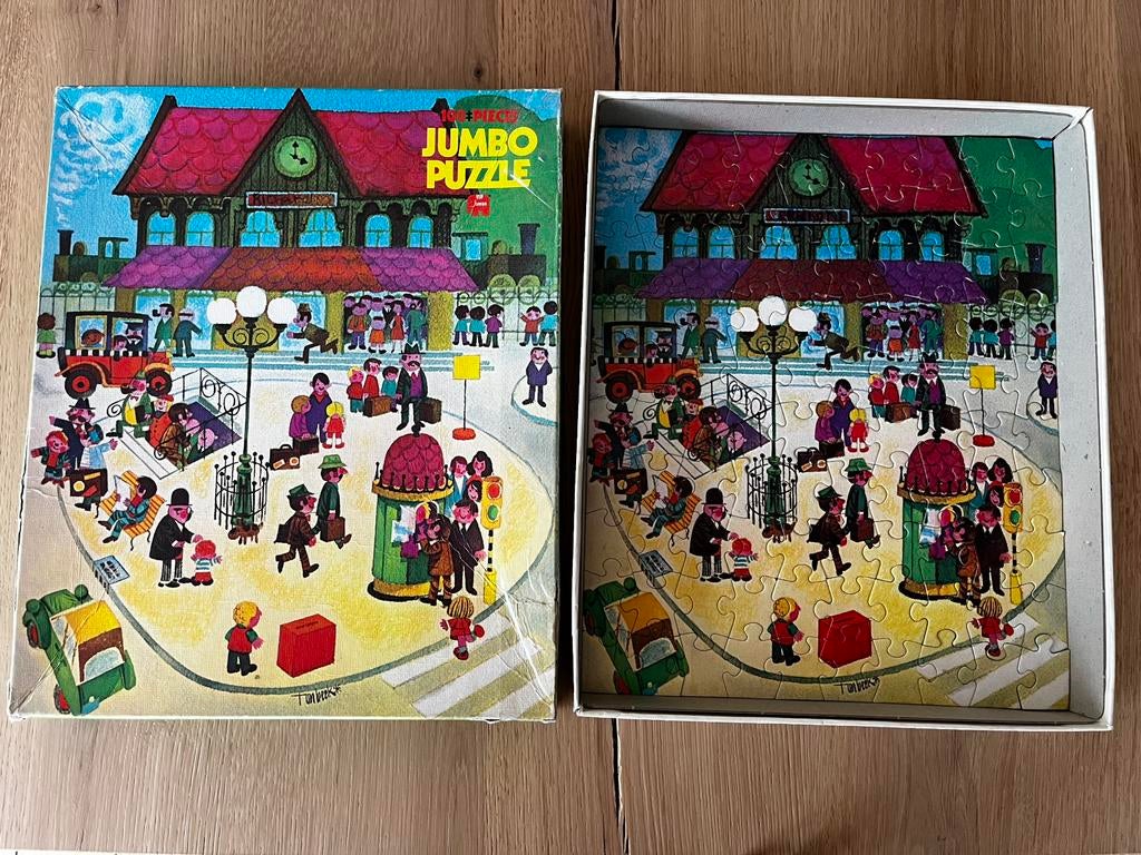 Puzzel stad 120 stukjes, Ophalen of Verzenden, Minder dan 500 stukjes, Gebruikt, Legpuzzel