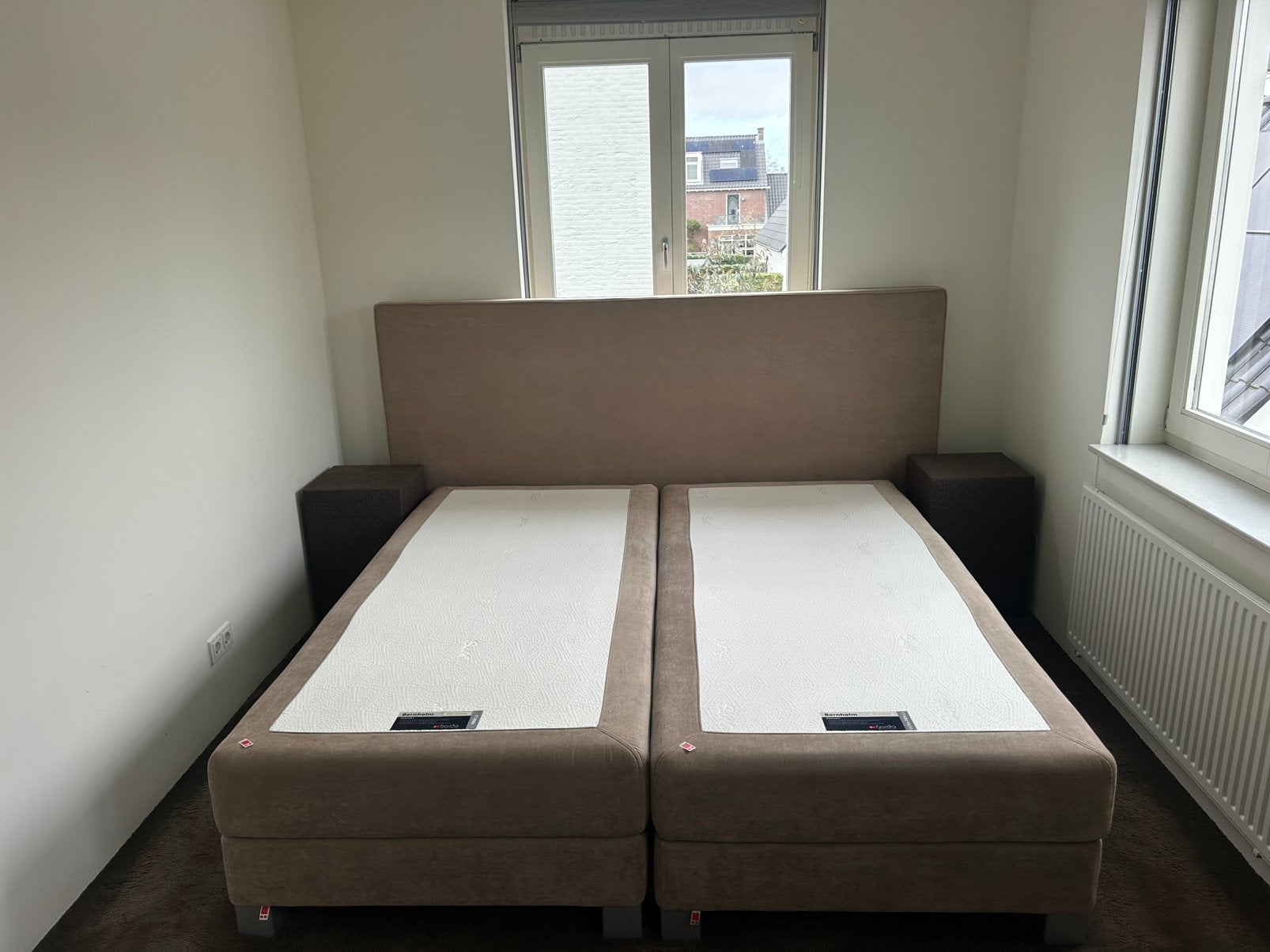 Superkingsize Electrische Boxspring 200x220 XL, Ophalen, Zo goed als nieuw, Tweepersoons, 180 cm