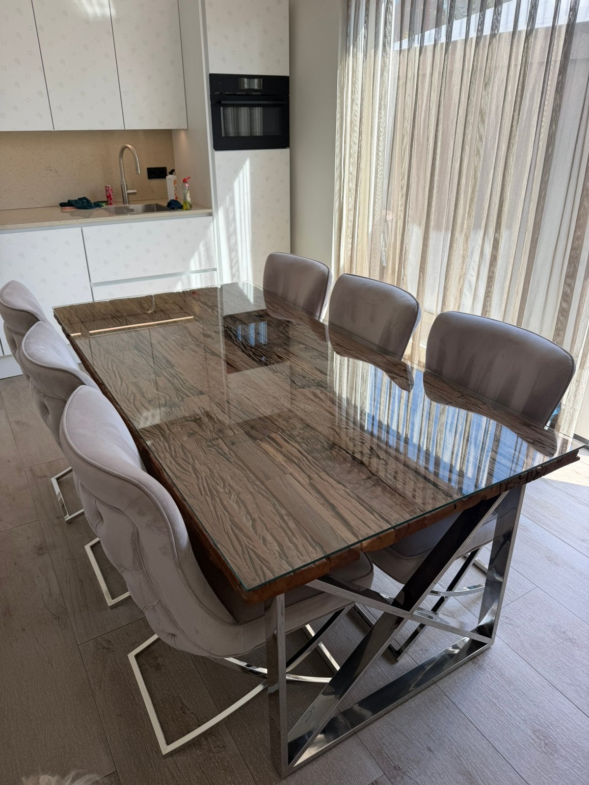Richmond tafel en stoelen, salontafel en sidetable., Ophalen, Gebruikt, 4 tot 6 stoelen