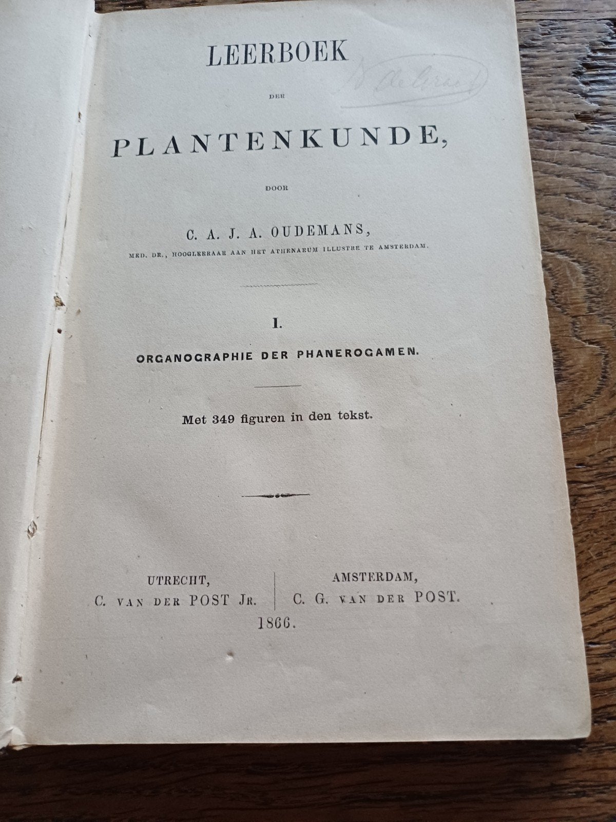 PLANTENKUNDE, UIT JAARTAL 1866, Ophalen of Verzenden