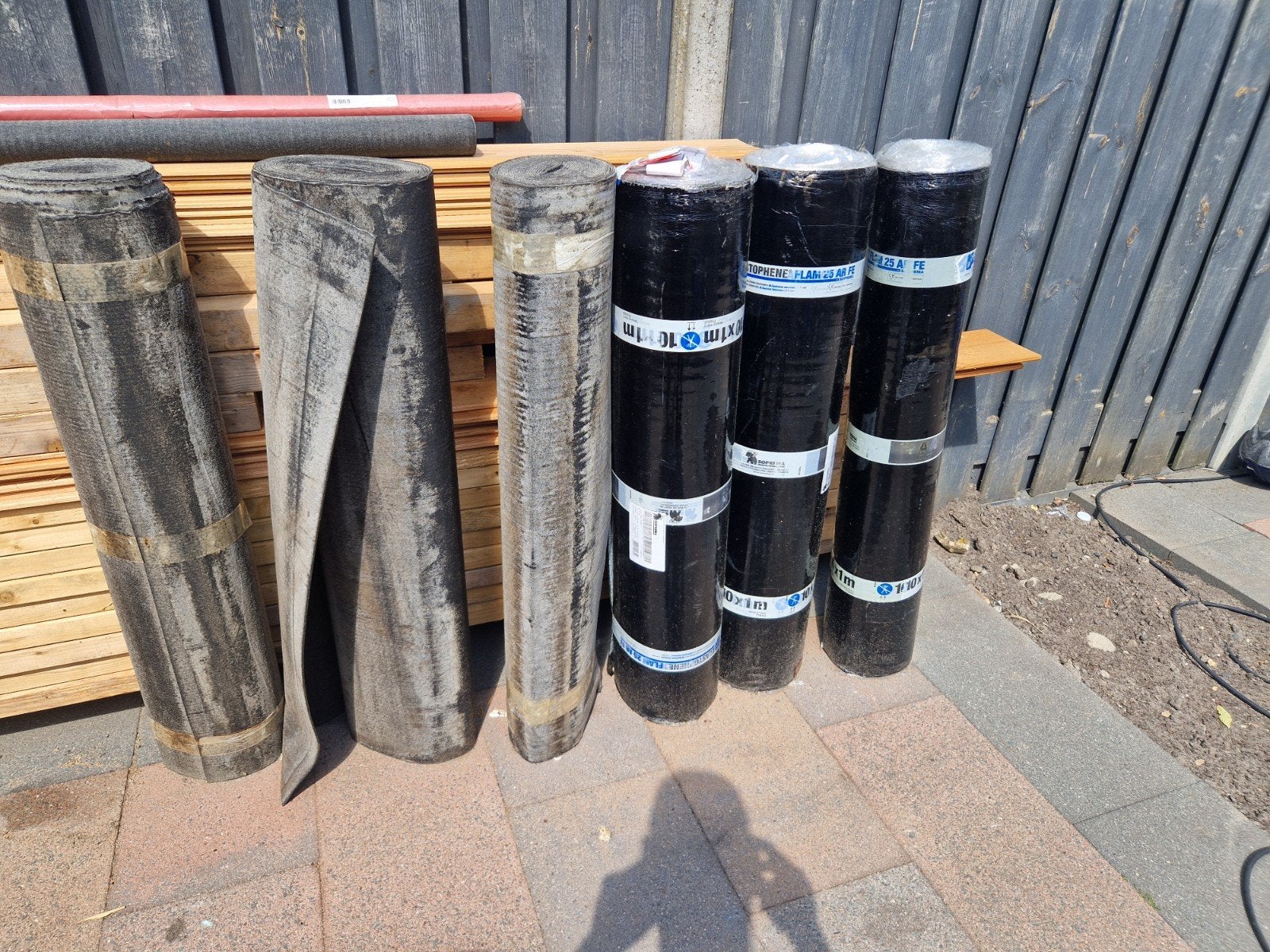 rollen dakleer, Doe-het-zelf en Verbouw, Dakpannen en Dakbedekking, Ophalen, Overige materialen, Zwart, Nieuw