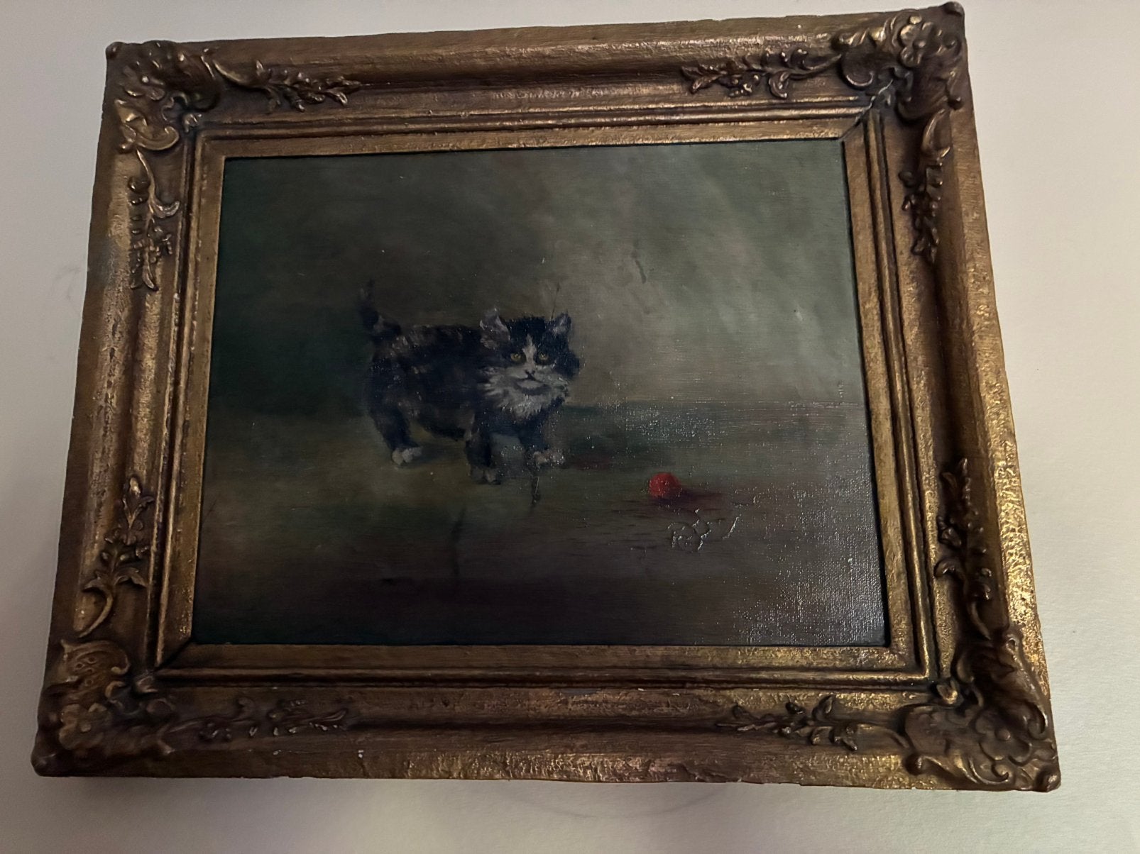 Antiek schilderij periode 1910 -  afmeting 40X50, Antiek en Kunst, Kunst | Schilderijen | Klassiek, Nederlandse school, Doek, Bijzondere lijst