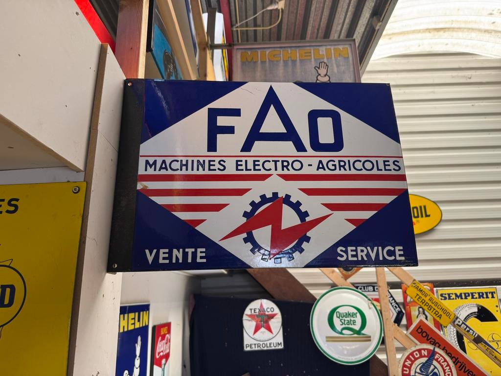 FAO Machines Electro-Agricoles emaille bord, Ophalen