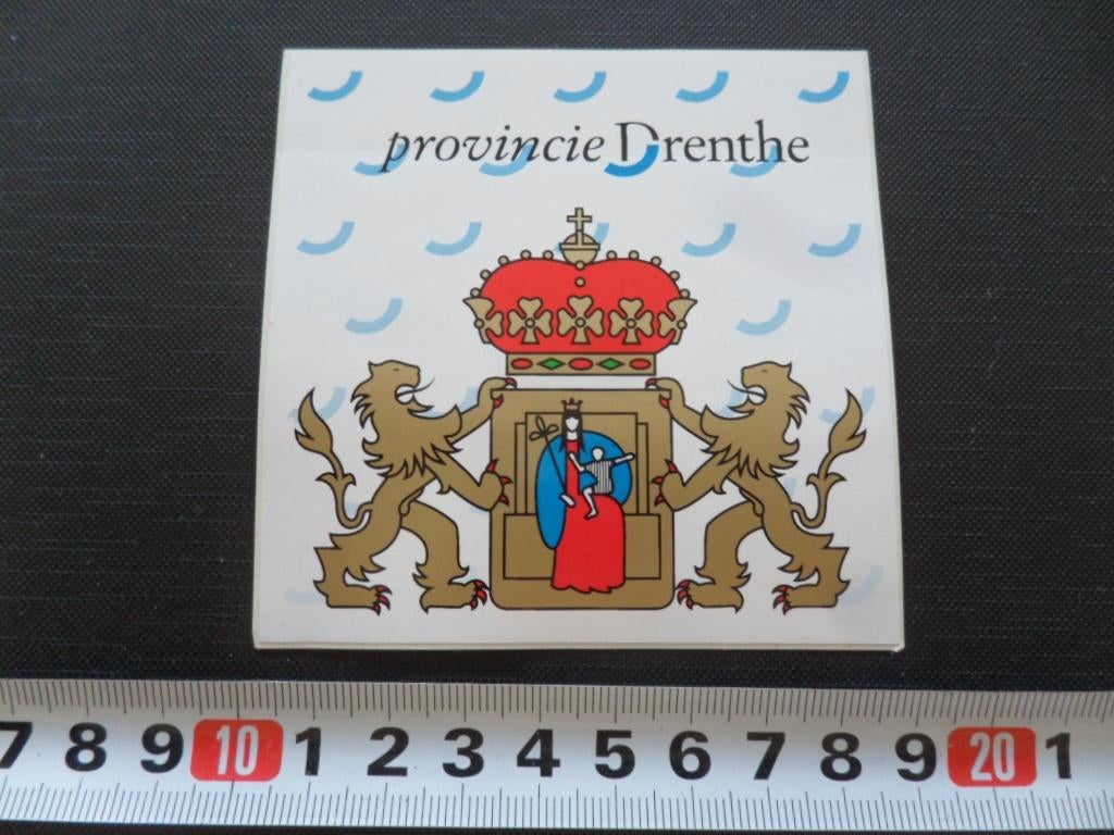 sticker Provincie DRENTHE wapen  GB004 *, Ophalen, Zo goed als nieuw