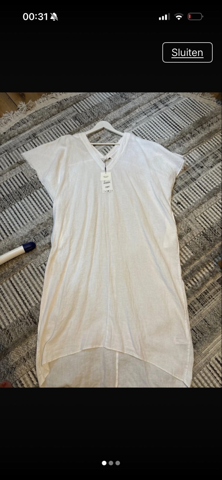 Nieuwe witte linnen blend jurk - Maat s zara, Wit, Maat 42/44 (L), Nieuw, Ophalen of Verzenden