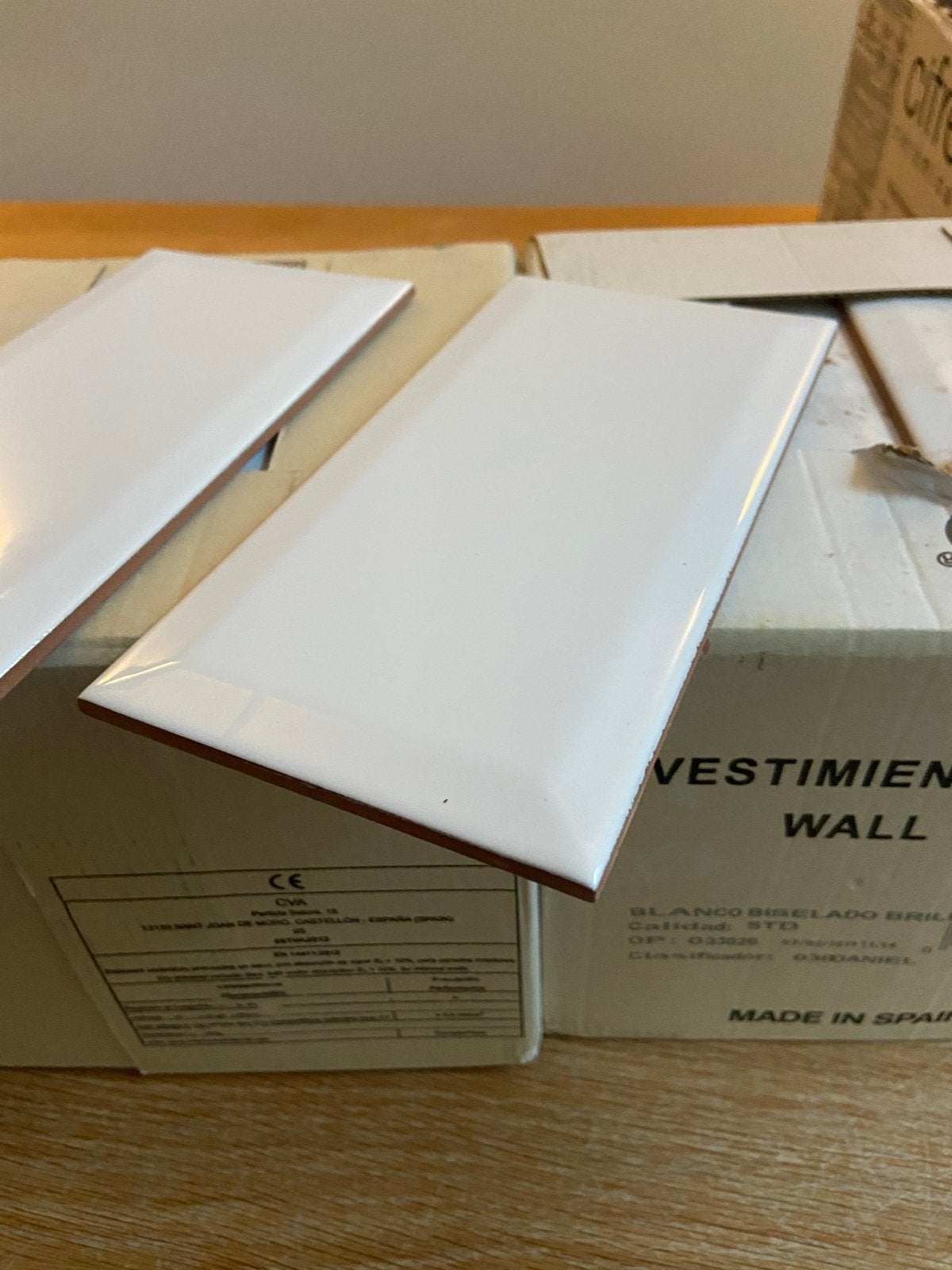 Witte Metro Tegels 10x20cm - 3m² Nieuw in Doos, Ophalen, Nieuw, Minder dan 20 cm, 20 tot 40 cm