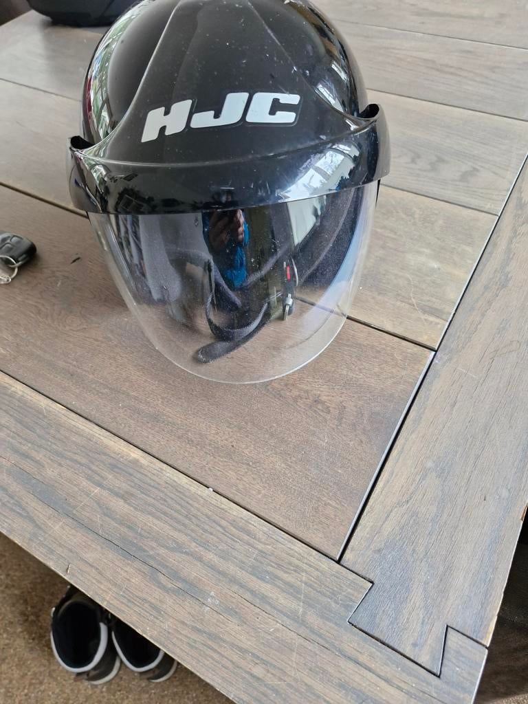 HJC motorhelm - Maat S (56cm), Fietsen en Brommers, Brommerhelmen, Ophalen of Verzenden, Gebruikt, Small, HJC
