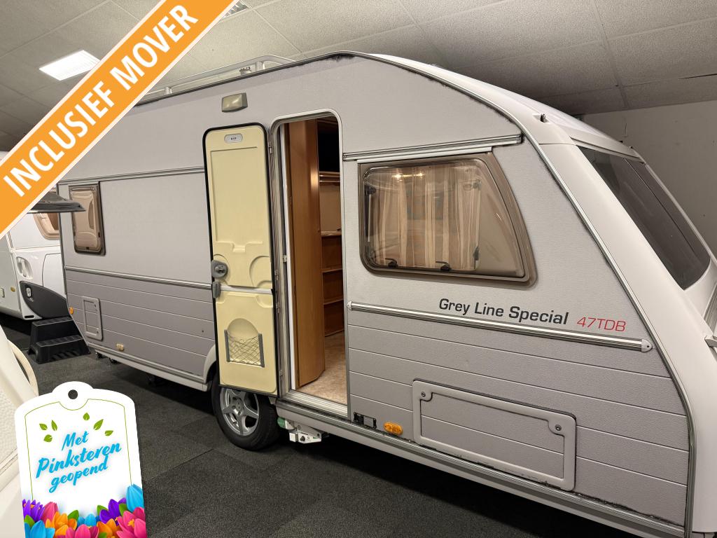 KIP GREY LINE SPECIAL 47 SGB FRANSBED RONDZIT MOVER VOORTENT, Caravans en Kamperen, Caravans, Rondzit, Kip, Bedrijf, Overige typen