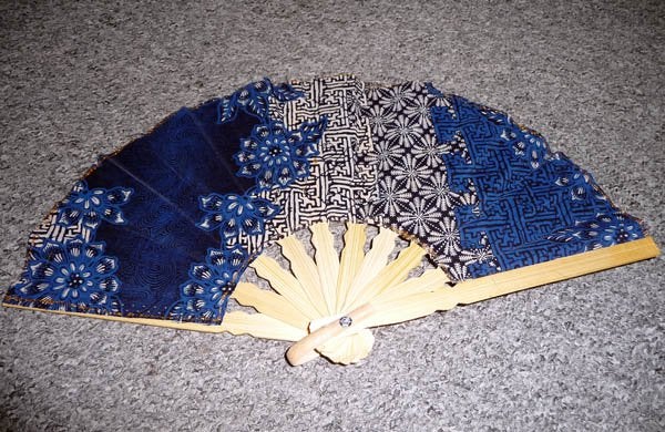 Waaier blauw, Ophalen of Verzenden, Zo goed als nieuw
