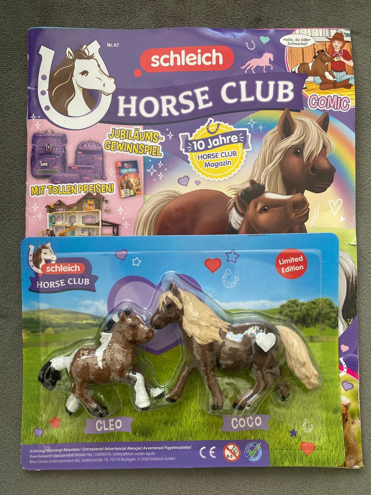 Schleich Horse Club Cleo en Coco, Ophalen of Verzenden, Zo goed als nieuw, Paard, Beeldje of Figuurtje