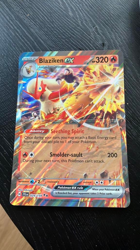 Blaziken EX 024/159 JUMBO kaart, Ophalen of Verzenden, Zo goed als nieuw