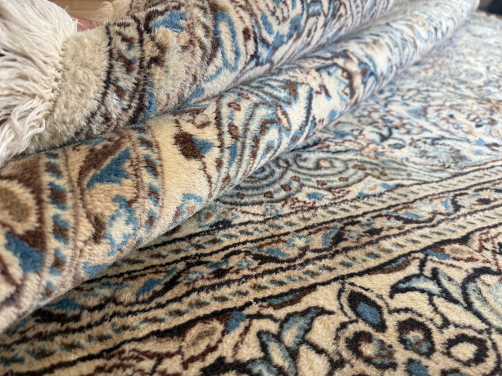 Groot Handgeknoopt vintage Nain tapijt 300 x 201 cm wol, Huis en Inrichting, Stoffering | Tapijten en Kleden, Boho • Hotel chic • Japandi • Modern klassiek • Landelijk