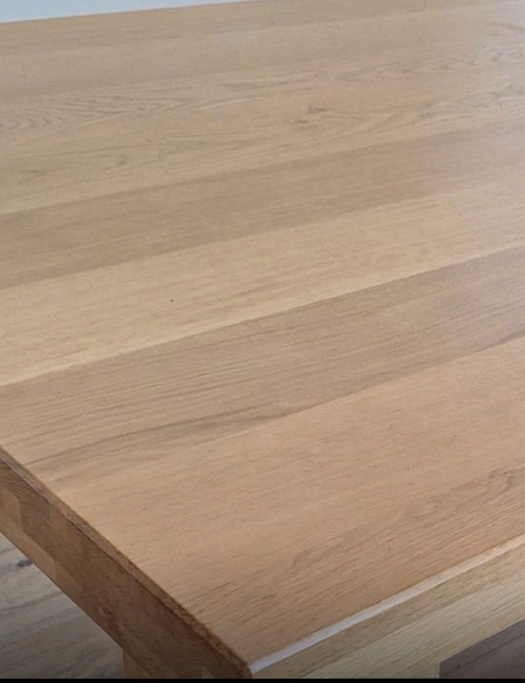 eetkamertafel blank eiken, Ophalen, Eikenhout, 200 cm of meer, 50 tot 100 cm