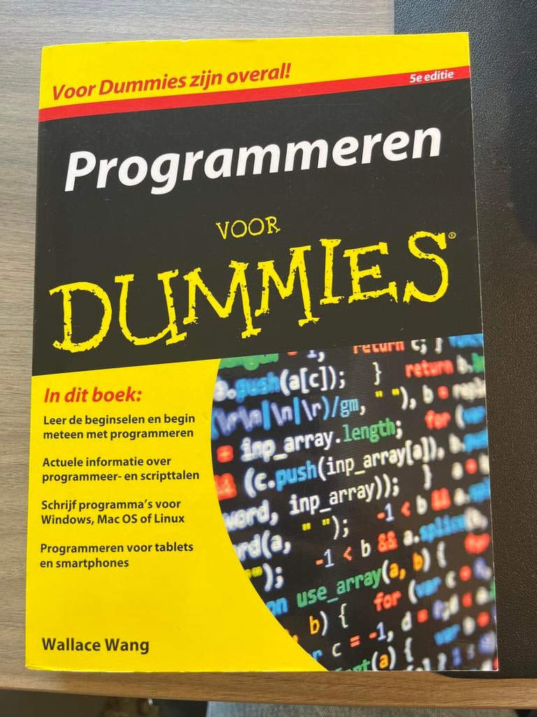 Programmeren voor Dummies - 5e editie, Ophalen of Verzenden, Nieuw, Programmeertaal of Theorie