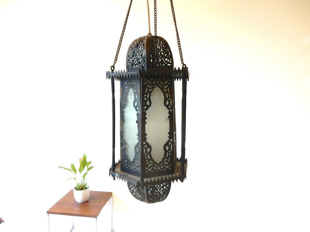 vintage lamp oosterse hanglamp jaren 60 / 70 arabische, Huis en Inrichting, Lampen | Hanglampen, Gebruikt, ., Vintage, Ophalen of Verzenden