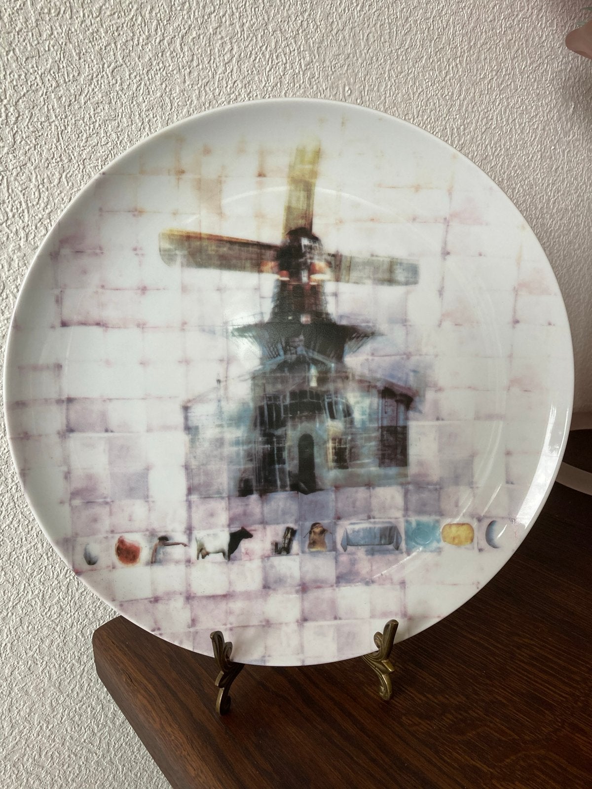 Westerwind porseleinen sierbord van Chris Berens 30cm, Ophalen of Verzenden