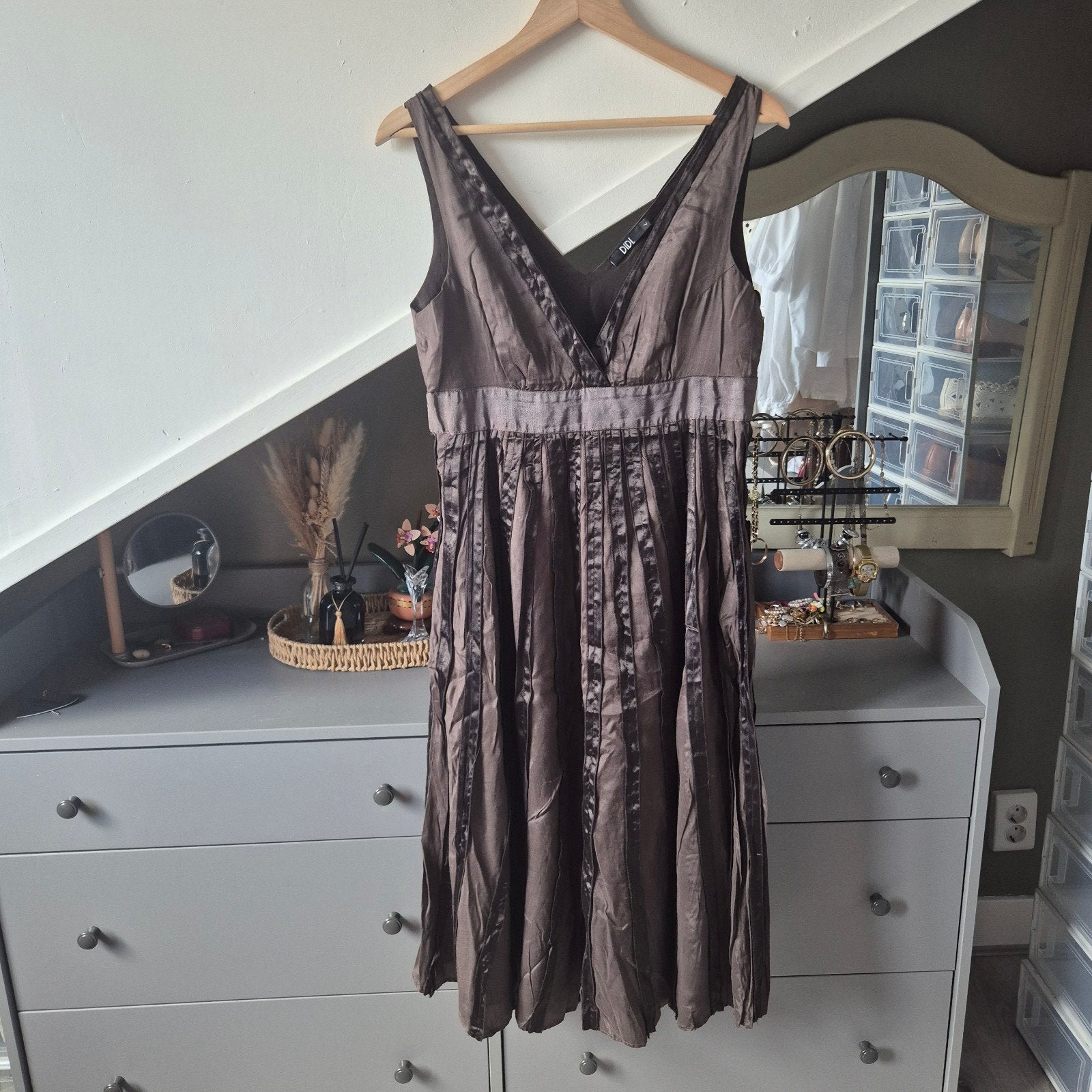 Vintage Didi Y2K Jurk - Maat L, Kleding | Dames, Maat 38/40 (M), Bruin, Didi, Ophalen of Verzenden
