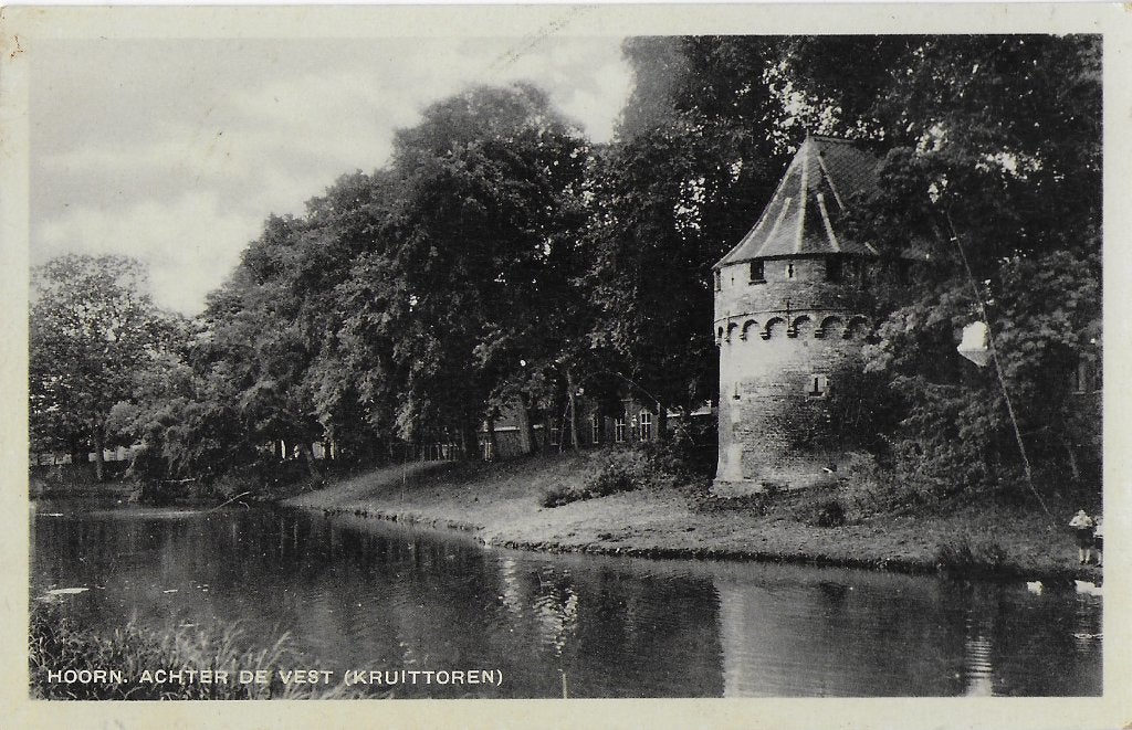 Hoorn achter de vest kruittoren oude ansichtkaart ( 6470 ), Ophalen of Verzenden, Voor 1920, Gelopen, Noord-Holland