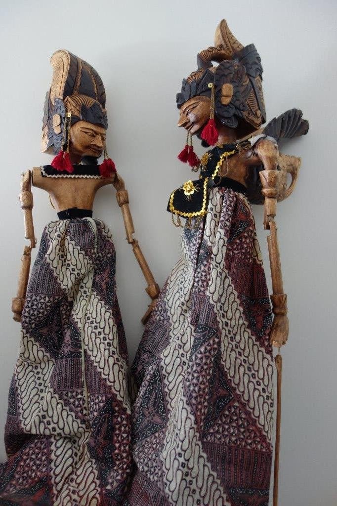 2 Wajangpoppen, Antiek en Kunst, Ophalen of Verzenden, Beeld