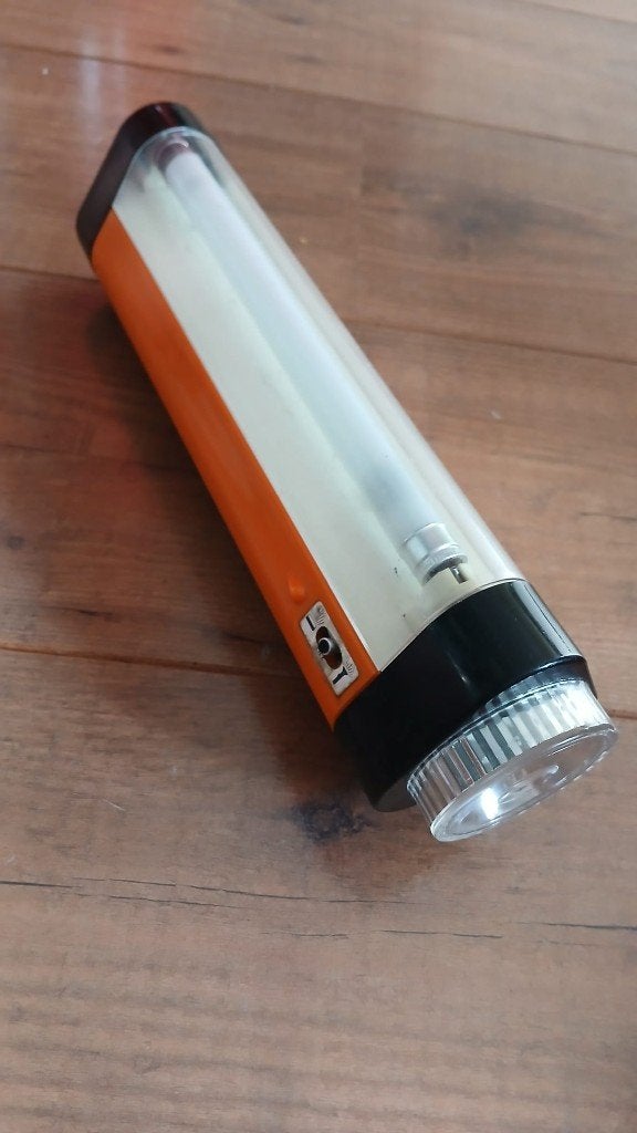 Oude FT werkplaatslamp voor auto | Oranje, Vintage, Ophalen of Verzenden