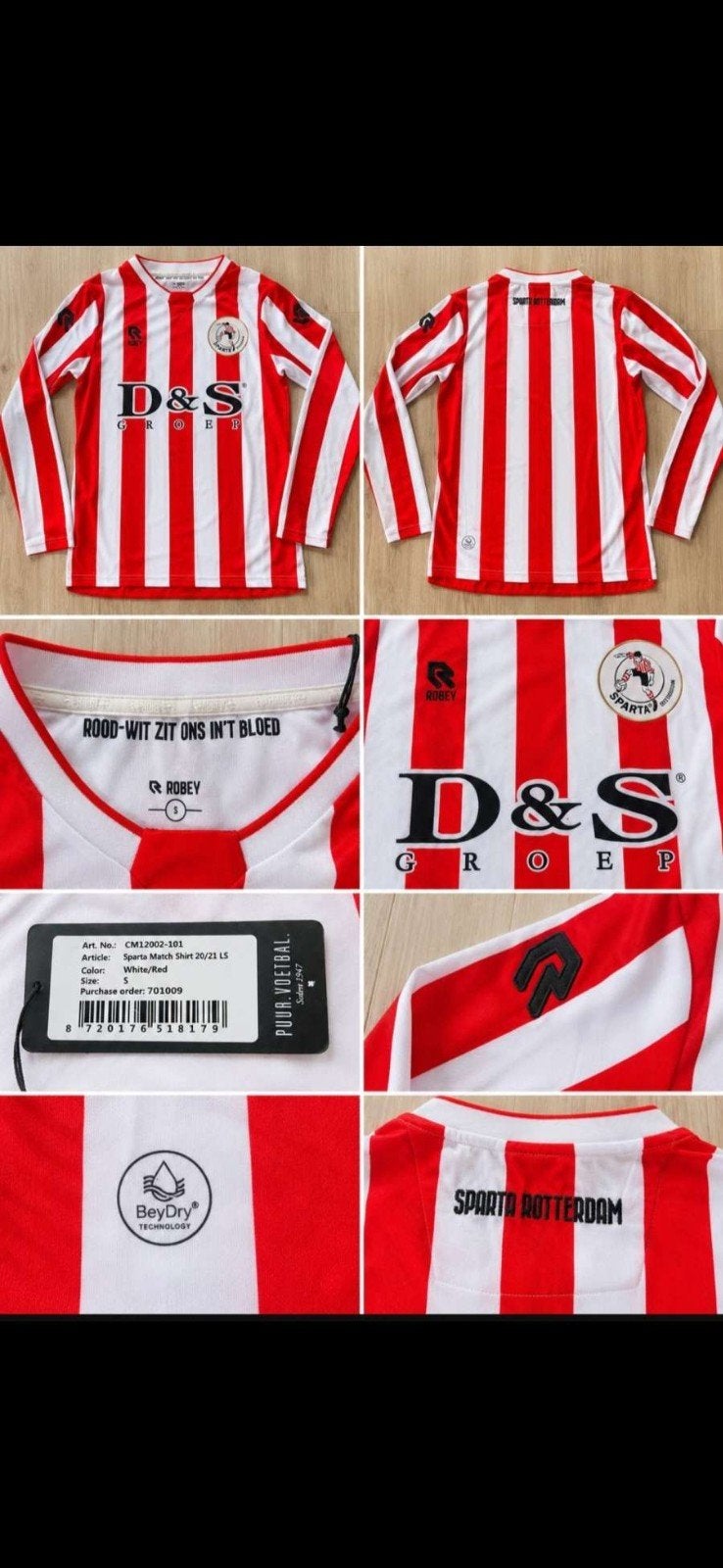 Sparta Rotterdam Thuisshirt 20/21 Lange Mouwen Maat S, Nieuw, Ophalen of Verzenden, Voetbal, Maat 46 (S) of kleiner