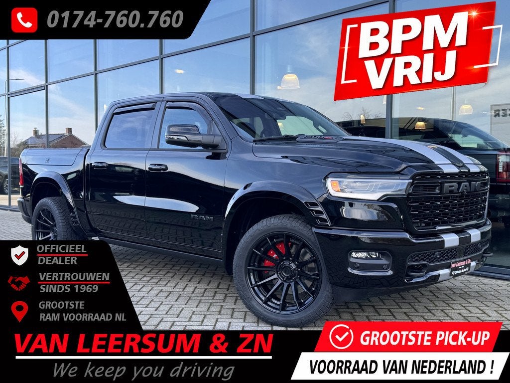 Dodge Ram 1500 Limited XXL | Pano | H&K | 22" | Flares | Pas, Automaat, 3500 kg, Zwart, Zwart