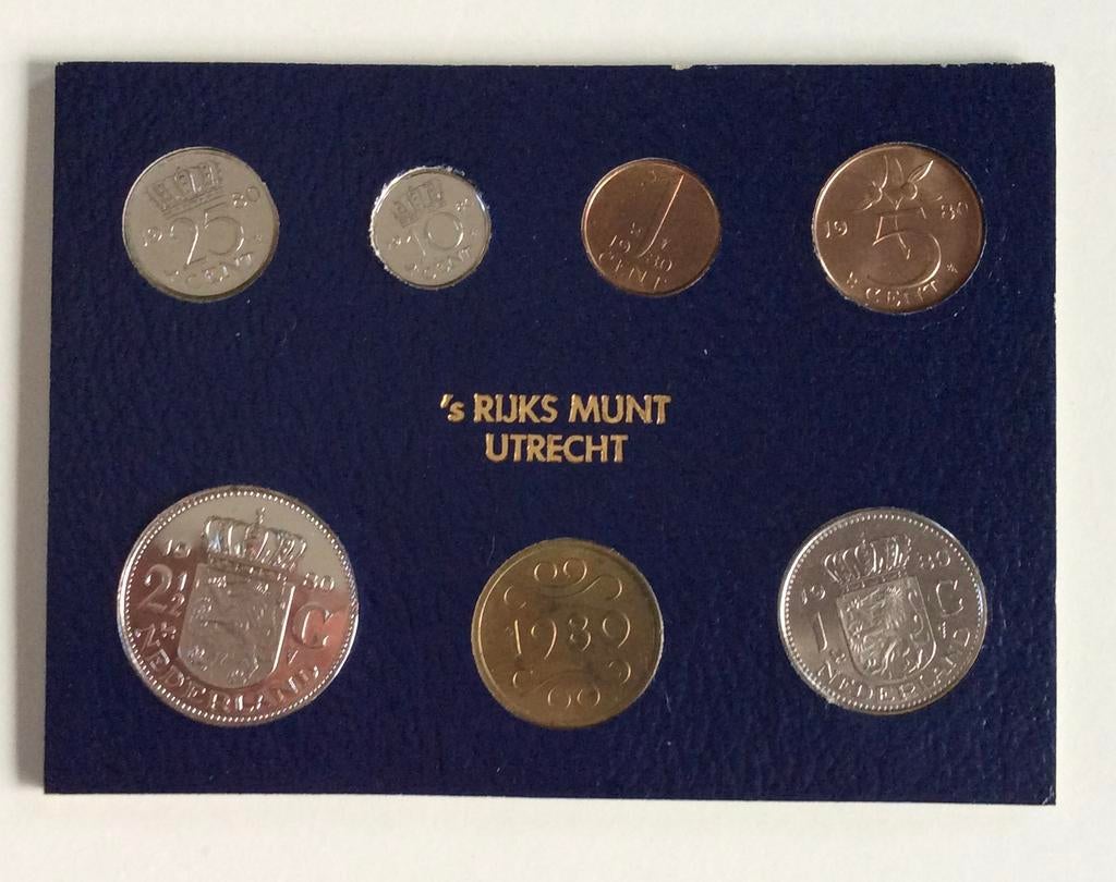 Te Koop Jaarset koningin Juliana jaar 1980, unc, Postzegels en Munten, Munten | Nederland, Verzenden, Koningin Juliana, Setje