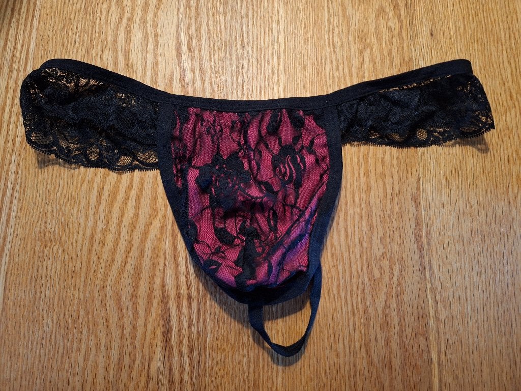 sexy herenstring maat L, Verzenden, Zwart, Overige typen