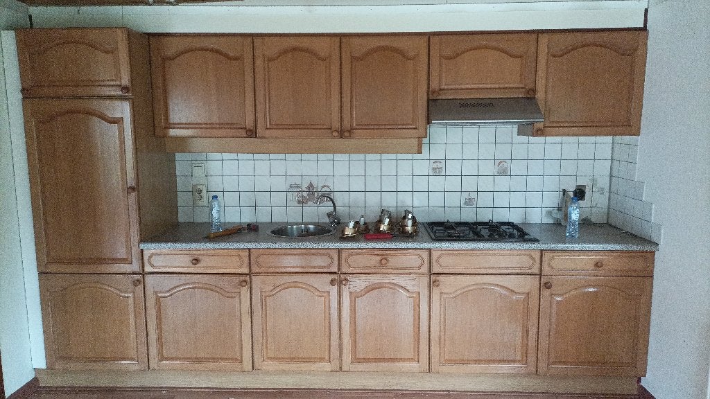 Gratis af te halen keuken, Ophalen, Gebruikt, Bruin, Enkelwandige keuken
