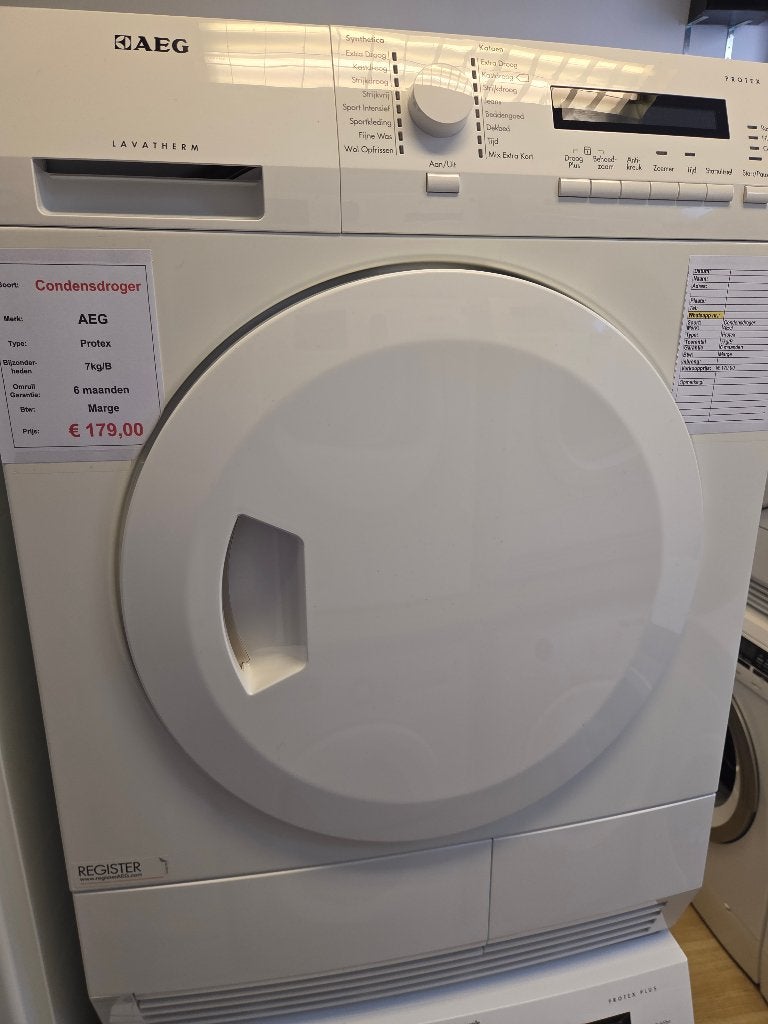 condensdroger - AEG - 7 kg - B, Witgoed en Apparatuur, 6 tot 8 kg, Duitsland, Anti-kreukfase, Refurbished