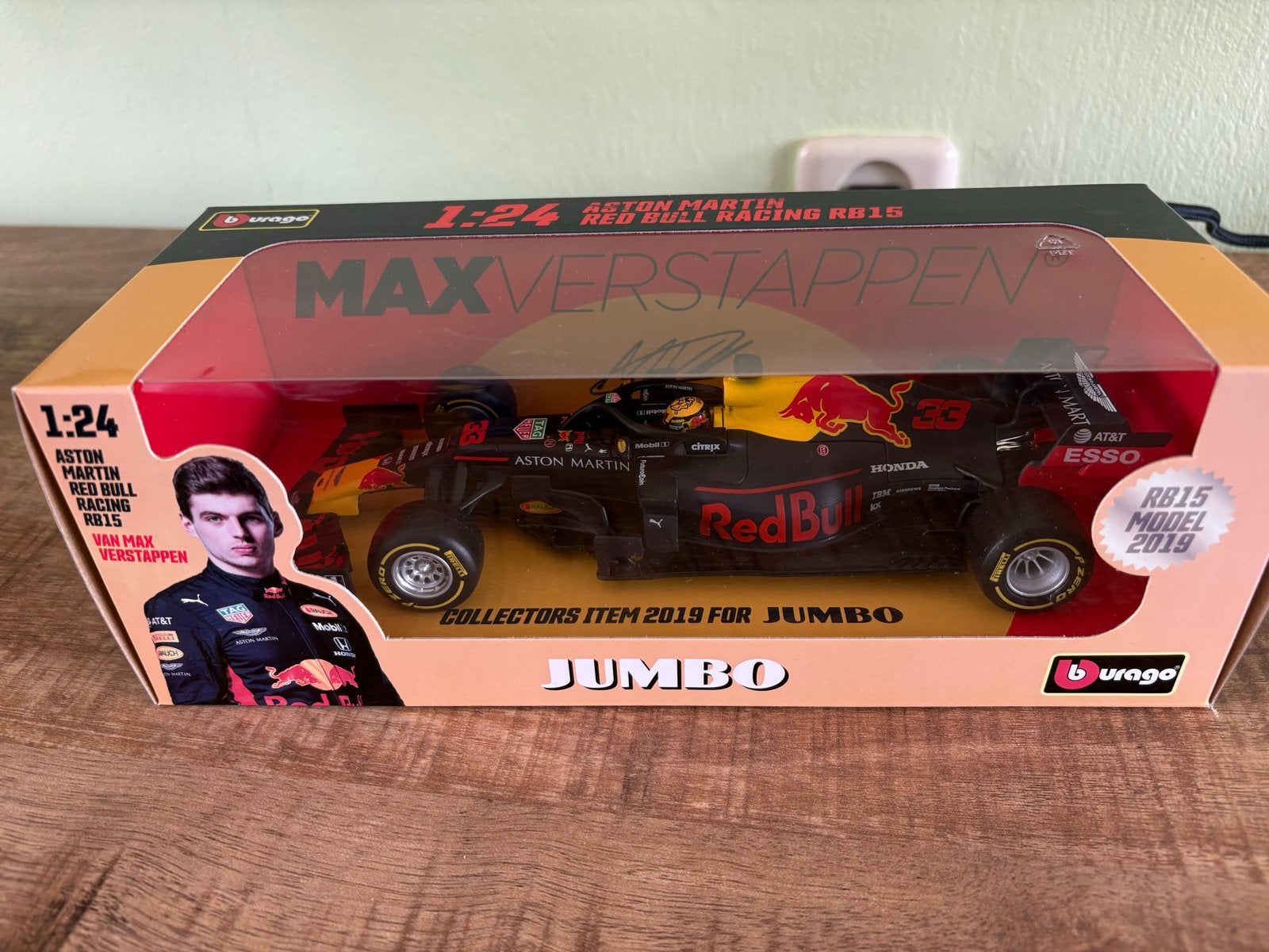 Max Verstappen Red Bull Racing RB15 1:24 Bburago, Ophalen of Verzenden, Nieuw, Auto, Overige merken