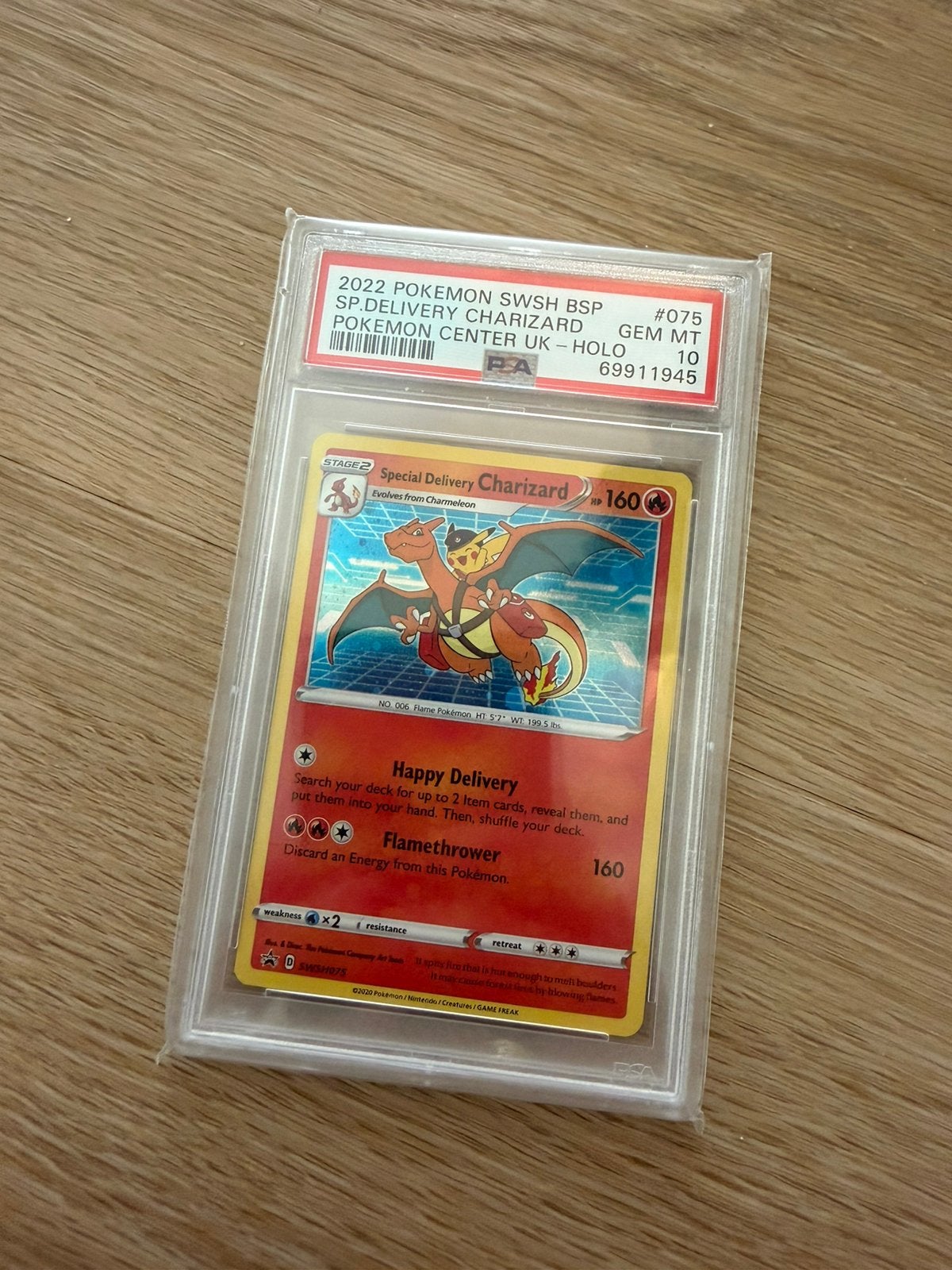PSA 10 Pokemon Black Star Promos Special Delivery Charizard, Ophalen of Verzenden, Nieuw