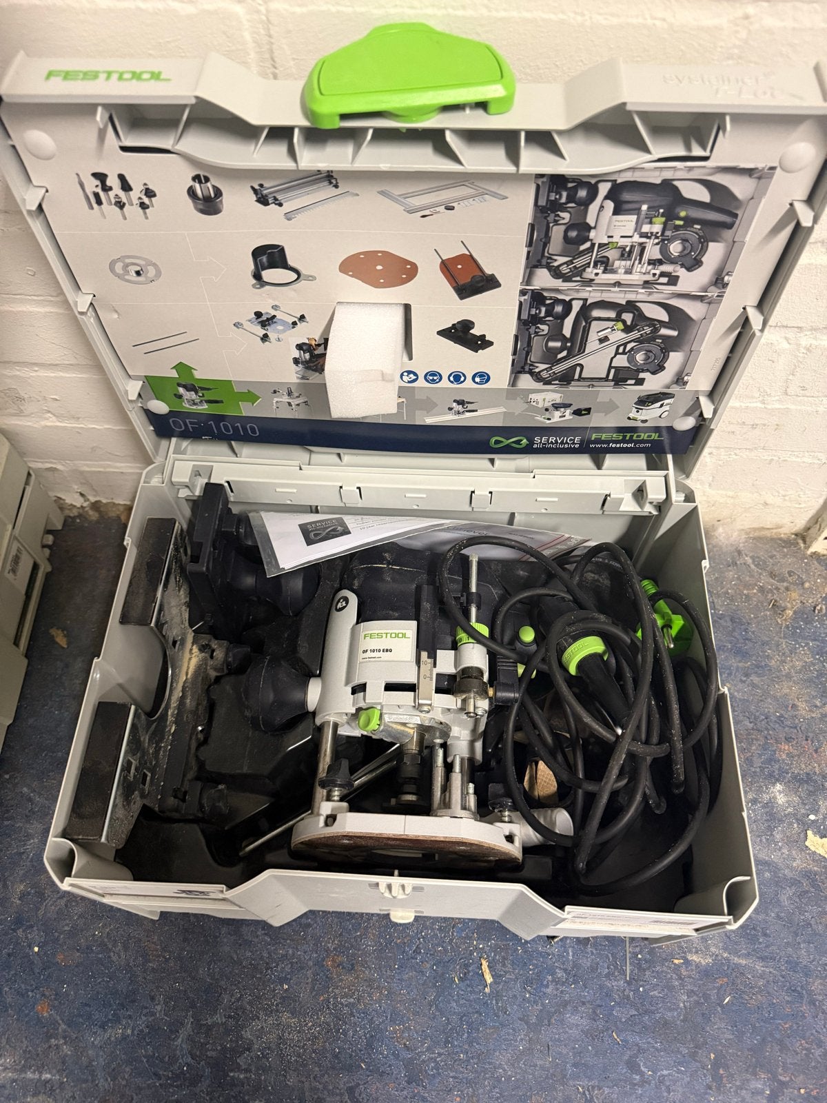 Festool OF 1010 Bovenfrees in Systainer, Ophalen, Gebruikt, Elektrisch, Bovenfrees