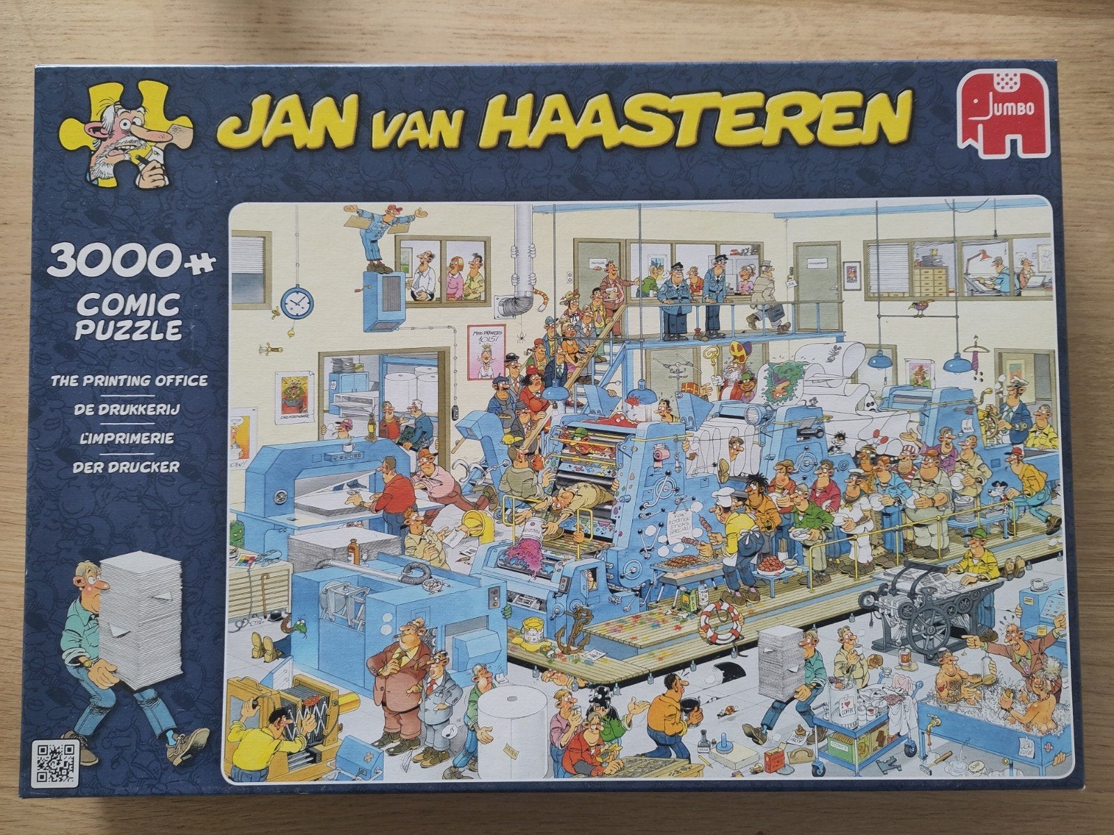 Nieuwe Jan van Haasteren puzzel - De Drukkerij 3000 stukjes, Ophalen of Verzenden, Meer dan 1500 stukjes, Nieuw, Legpuzzel