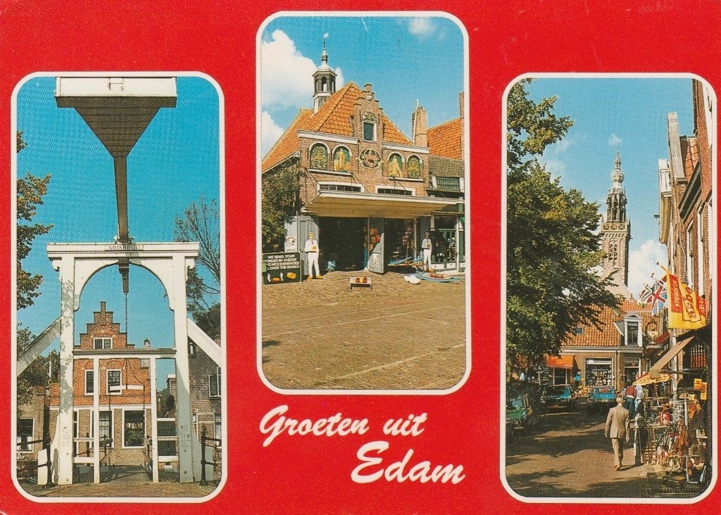 EDAM Brug Waag Centrum Groeten, Verzamelen, Verzenden, 1980 tot heden, Gelopen, Noord-Holland