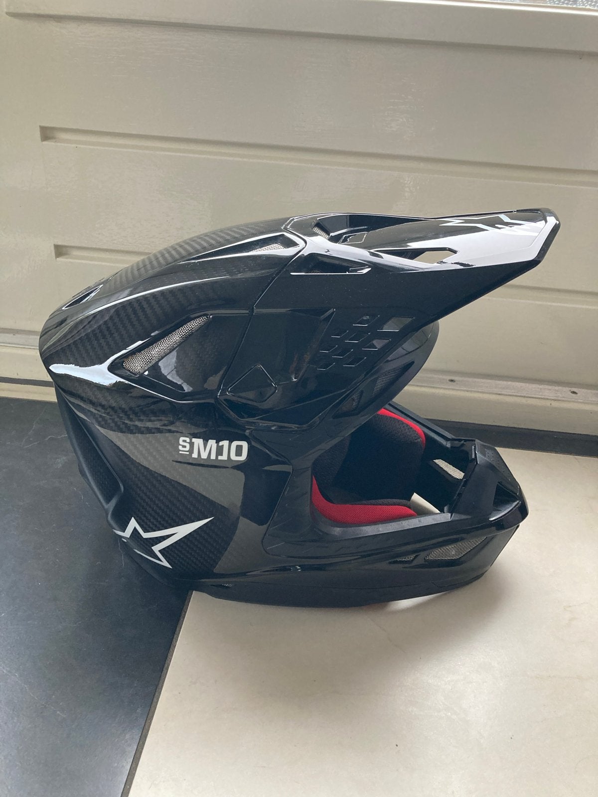 Alpinestars SM10 Carbon Motocross Helm maat M, Ophalen of Verzenden, Tweedehands, Heren, Motorcrosskleding