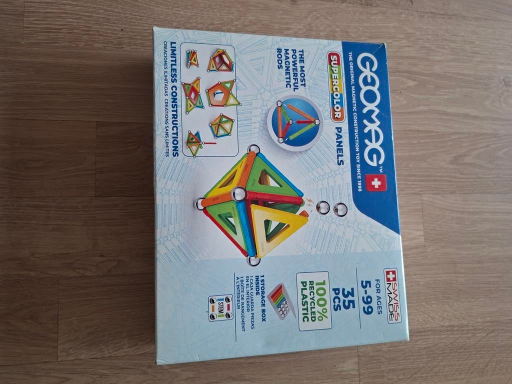 Geomag Supercolor Panels 35 stuks - Magnetisch Bouwspeelgoed, Kinderen en Baby's, Speelgoed | Educatief en Creatief, Ophalen of Verzenden