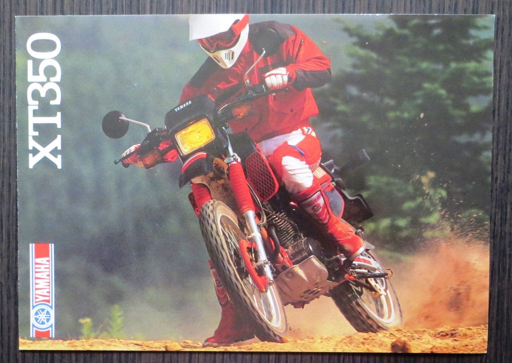 Folder Yamaha XT 350 - 1986 - 4 blz (Engels), Motoren, Verzenden, Yamaha