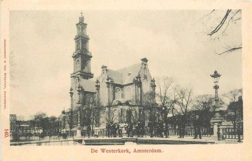 377-663-027 Amsterdam De Westerkerk, Verzamelen, Verzenden, Voor 1920, Noord-Holland